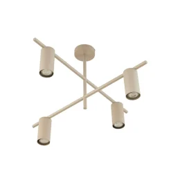 Lindby plafondlamp Marilou, beige, 4-lamps, Ø 70 cm