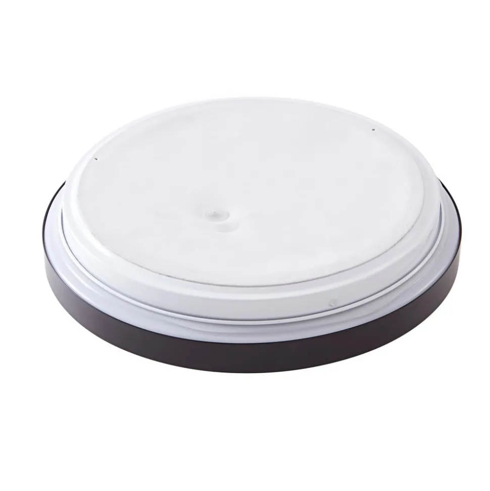 Lindby plafondlamp Medon Ø 29 cm zwart kunststof IP44