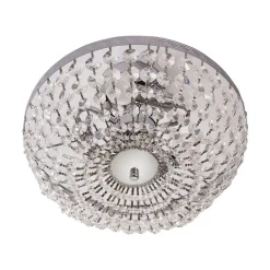 Lindby plafondlamp Mondriaan, 35 cm, chroom, kristal