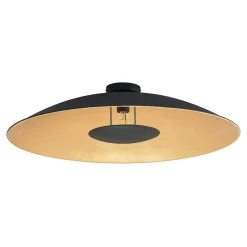 Lindby plafondlamp Narisara, Ø 80 cm, E27, zwart-goud