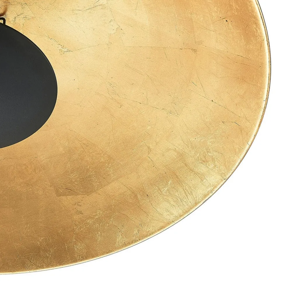 Lindby plafondlamp Narisara, Ø 80 cm, E27, zwart-goud