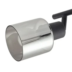 Lindby plafondlamp Netty, 2-lamps, grijs, glas