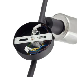 Lindby plafondlamp Netty, 2-lamps, grijs, glas