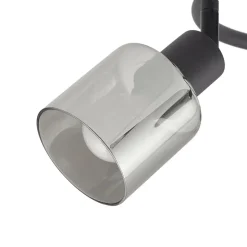 Lindby plafondlamp Netty, grijs, 3-lamps, glas