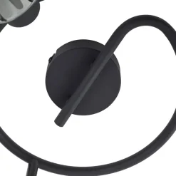 Lindby plafondlamp Netty, grijs, 3-lamps, glas