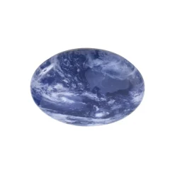 Lindby plafondlamp Orbi, 48 cm, blauw/wit, kunststof