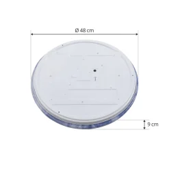 Lindby plafondlamp Orbi, 48 cm, blauw/wit, kunststof