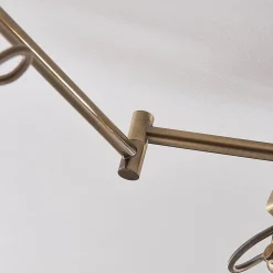 Lindby plafondlamp Perseas, 180 cm, 6-lamps, antiek messing, GU10