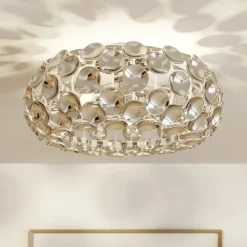 Lindby plafondlamp Reza, Ø 48 cm, chroomkleurig, E14