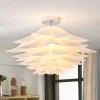 Lindby plafondlamp Rimon, wit, kunststof, Ø 50 cm, E27