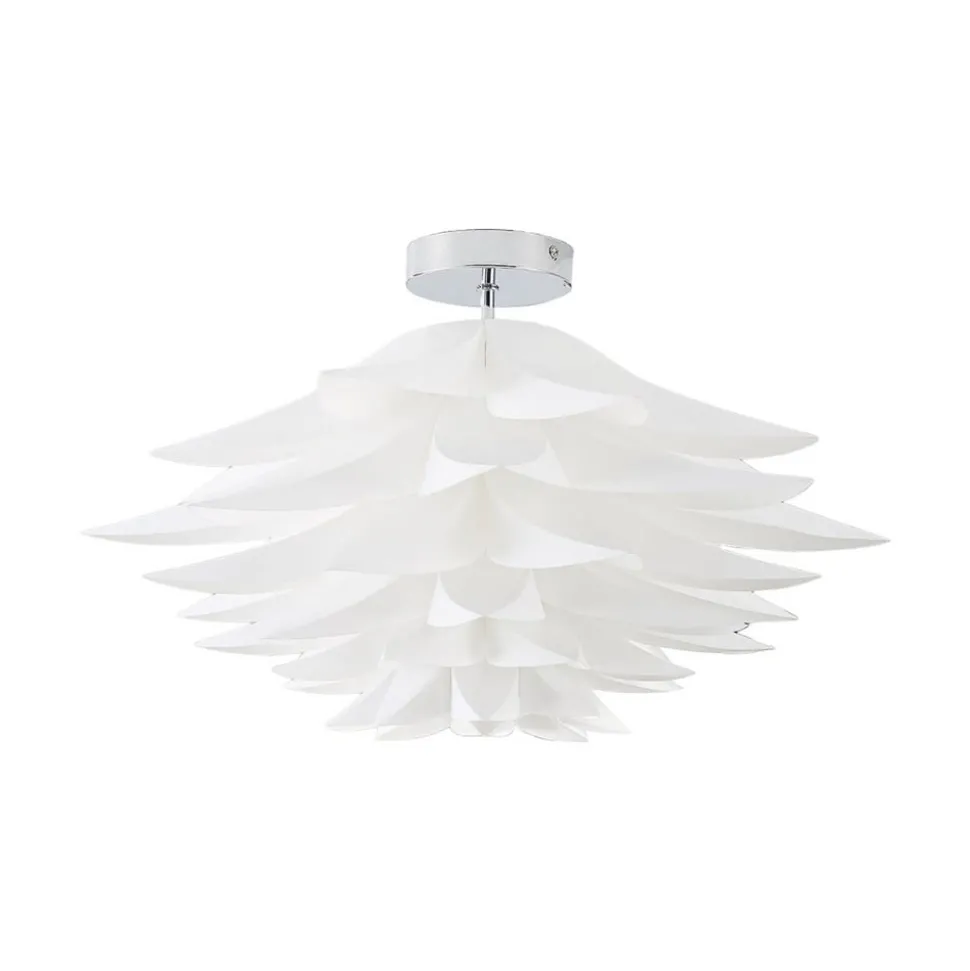 Lindby plafondlamp Rimon, wit, kunststof, Ø 50 cm, E27