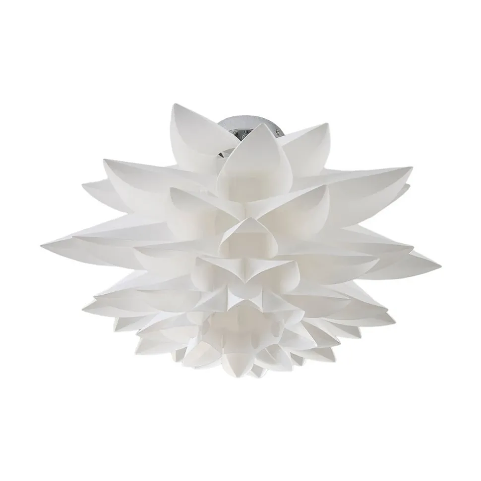 Lindby plafondlamp Rimon, wit, kunststof, Ø 50 cm, E27