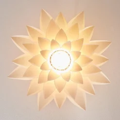 Lindby plafondlamp Rimon, wit, kunststof, Ø 50 cm, E27