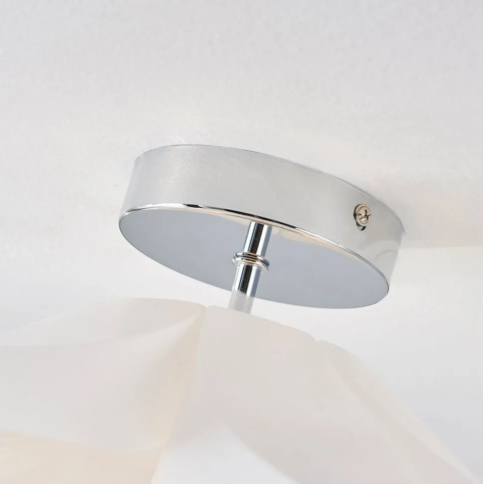 Lindby plafondlamp Rimon, wit, kunststof, Ø 50 cm, E27