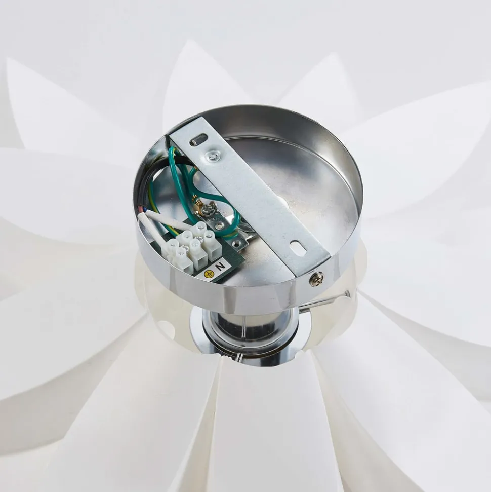 Lindby plafondlamp Rimon, wit, kunststof, Ø 50 cm, E27