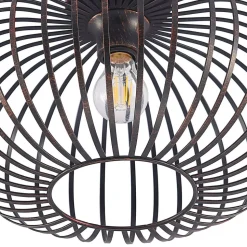 Lindby plafondlamp Rosalea, koperkleurig, metaal, 40 cm, E27