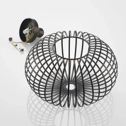 Lindby plafondlamp Rosalea, koperkleurig, metaal, 40 cm, E27