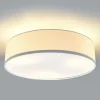 Lindby plafondlamp Sebatin, Ø 50 cm, beige, stof, E27