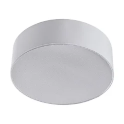 Lindby plafondlamp Sebatin, Ø 40 cm, wit, stof, E27