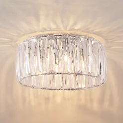 Lindby plafondlamp Sofia, transparant, acryl, Ø 46cm