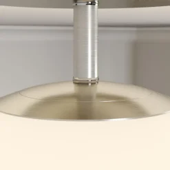 Lindby plafondlamp Sonika, Ø 40 cm, nikkelkleurig, glas, E27