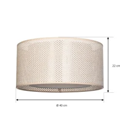 Lindby plafondlamp Soula, Ø 40 cm, beige, kunststof, E27