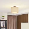 Lindby plafondlamp Soula, Ø 26 cm, beige, kunststof, E27