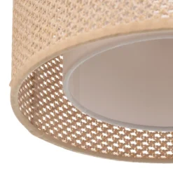 Lindby plafondlamp Soula, Ø 26 cm, beige, kunststof, E27