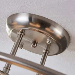 Lindby plafondlamp Svean, 6-lamps, wit, glas, lengte 75cm