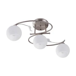 Lindby plafondlamp Svean, 3-vlams, wit, glas, lengte 60 cm