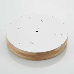 Lindby plafondlamp Tanju, Ø 50 cm, 4-lamps, eikenhout, E27