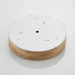 Lindby plafondlamp Tanju, Ø 40 cm, 3-lamps, eikenhout, E27