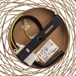 Lindby plafondlamp Thorian, Ø 40 cm, goudkleurig, ijzer