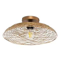 Lindby plafondlamp Thorian, Ø 40 cm, goudkleurig, ijzer