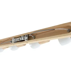 Lindby plafondlamp Thorin, 67 cm, 4-lamps, wit, hout, E14