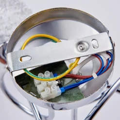 Lindby plafondlamp Ticino, Ø 40 cm, chroom, glas, metaal