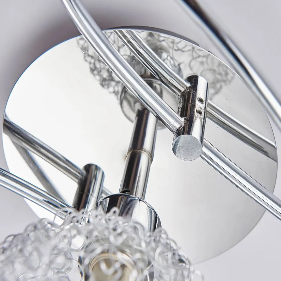 Lindby plafondlamp Ticino, 65 cm, 5-lamps, metaal, glas