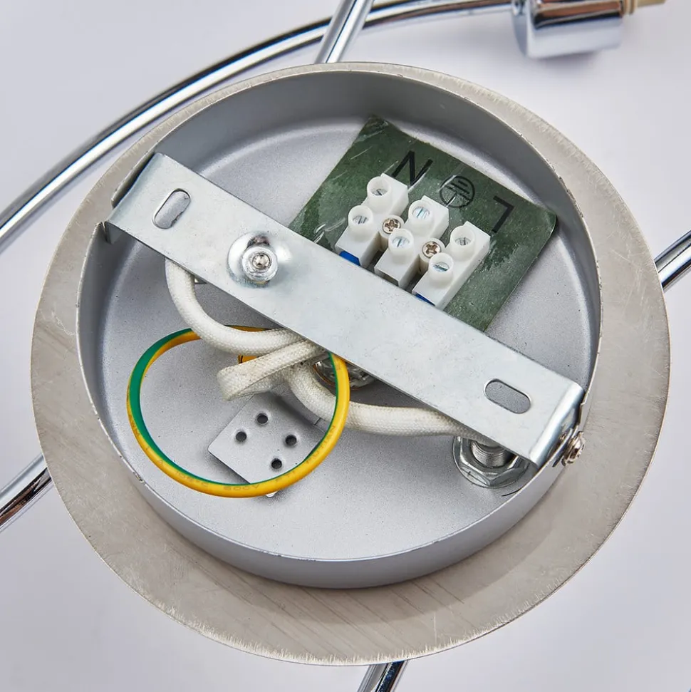 Lindby plafondlamp Ticino, 65 cm, 5-lamps, metaal, glas