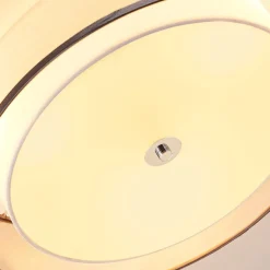 Lindby plafondlamp Tobia, grijs, textiel, Ø 50 cm, E27