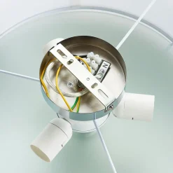 Lindby plafondlamp Tobia, grijs, textiel, Ø 50 cm, E27