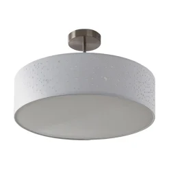 Lindby plafondlamp Umma, afstand, wit, stof, Ø 50 cm, E27