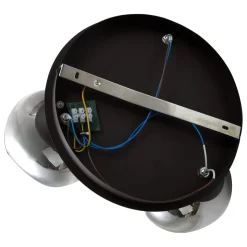 Lindby plafondlamp Valentina, E14, grijs, glas, Ø 36,6 cm