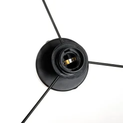 Lindby plafondlamp Yaelle, 22 cm hoog, rotan, zwart, E27