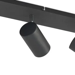 Lindby plafondspot Joffrey, 70 cm, zwart, 4-lamps, GU10