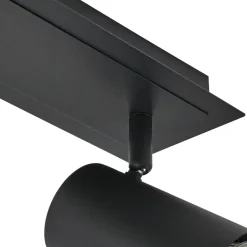 Lindby plafondspot Joffrey, 80 cm, zwart, 4-lamps, GU10