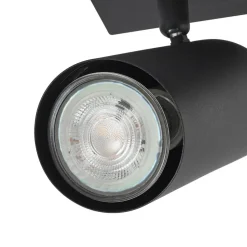 Lindby plafondspot Joffrey, 80 cm, zwart, 4-lamps, GU10