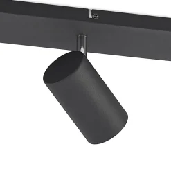 Lindby plafondspot Joffrey, 80 cm, zwart, 4-lamps, GU10