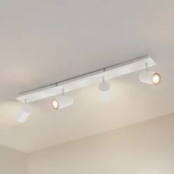 Lindby plafondspot Joffrey, 80 cm, wit, 4-lamps, GU10