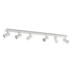 Lindby plafondspot Joffrey, 116 cm, wit, 6-lamps, GU10