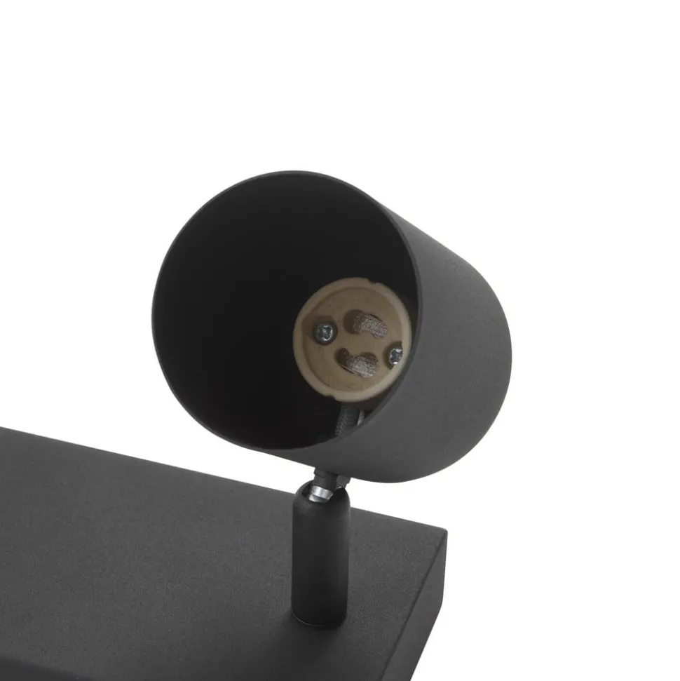 Lindby plafondspot Jorell, 35 cm, zwart, 3-lamps, metaal